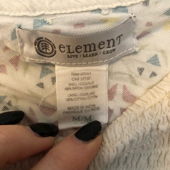 Element Maxi dress. Cream with bursts of colour. Size M-fits like a S. - Picture 6 of 13